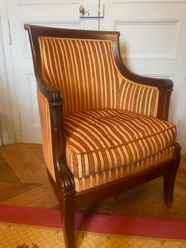 Consulate Period Mahogany Officer's Armchair-photo-4