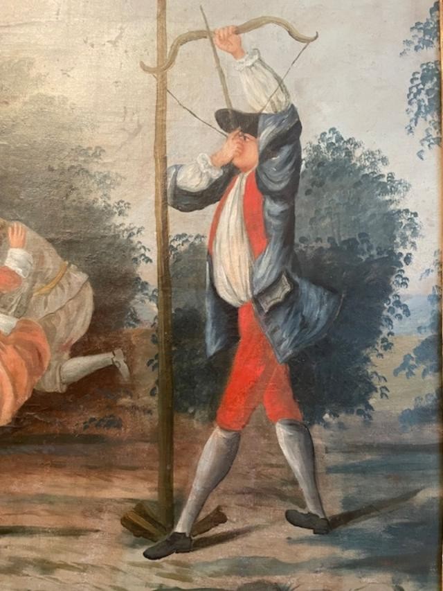 French School Of The 18th Century, Oil On Canvas From The Louis XVI Period-photo-4