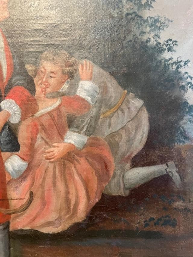 French School Of The 18th Century, Oil On Canvas From The Louis XVI Period-photo-1