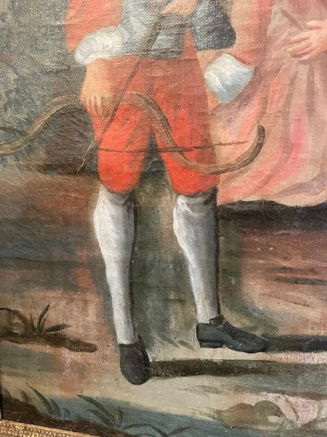 French School Of The 18th Century, Oil On Canvas From The Louis XVI Period-photo-2