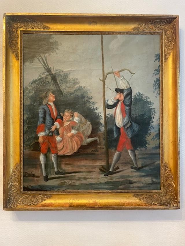 French School Of The 18th Century, Oil On Canvas From The Louis XVI Period