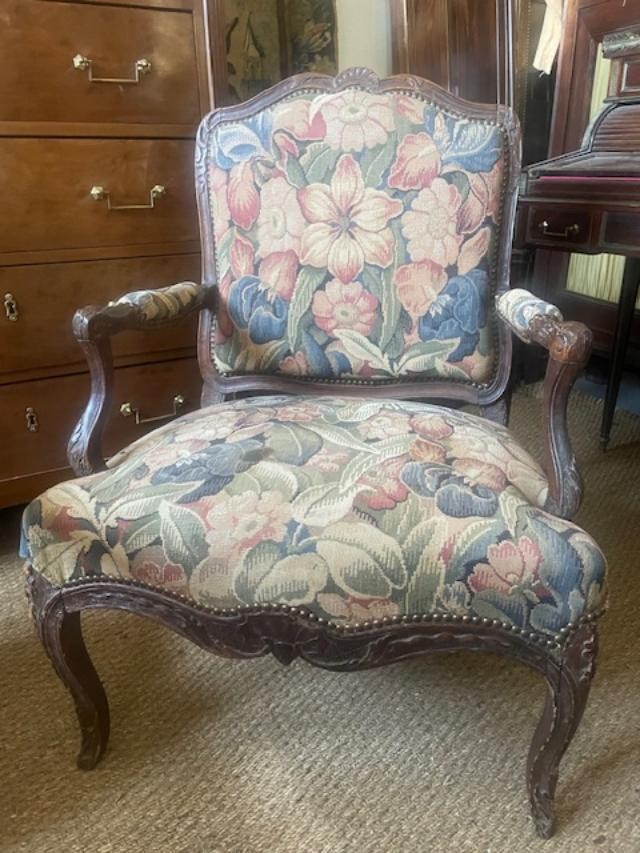 Two 18th Century Queen Armchairs, Forming A Pair, Louis XV Period-photo-7