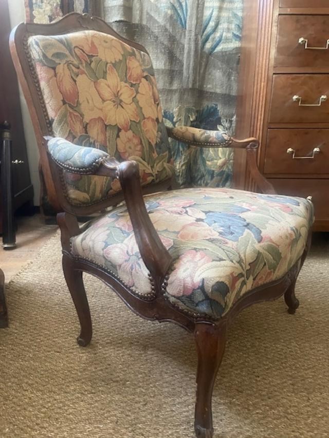Two 18th Century Queen Armchairs, Forming A Pair, Louis XV Period-photo-8