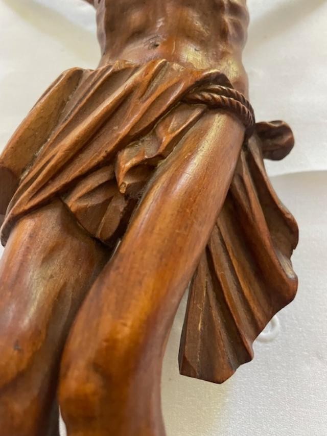 Christ en bois naturel , époque 19 ème-photo-4