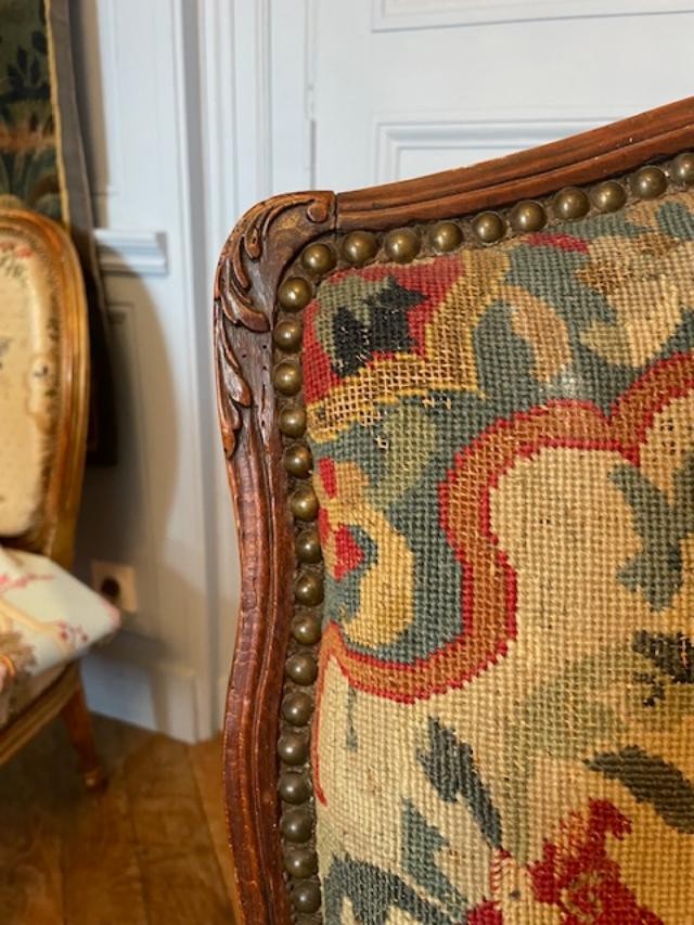 Large chaise 18 ème de salon d'époque régence -photo-8
