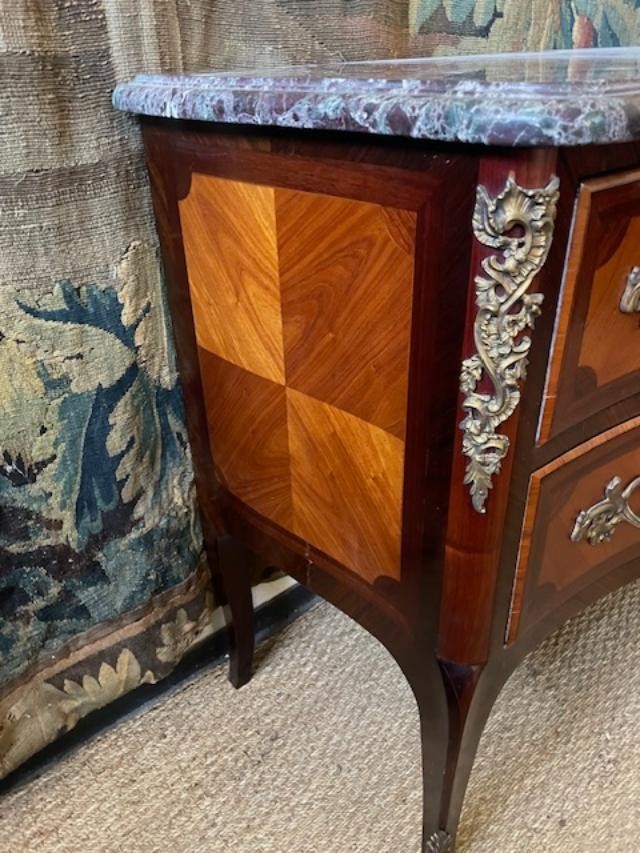 Commode en marqueterie de style Louis XV-photo-4
