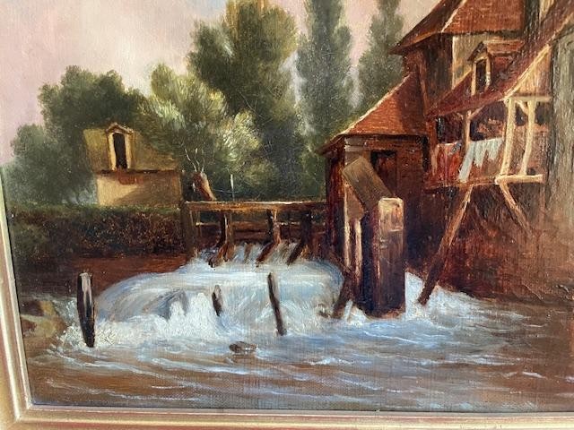 Ecole Française du 19 ème , huile sur toile-photo-3