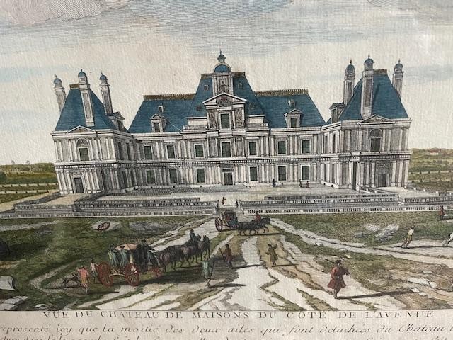 18th Century Optical View Of The Château De Maisons-photo-3
