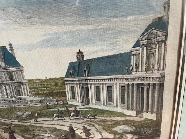 18th Century Optical View Of The Château De Maisons-photo-4