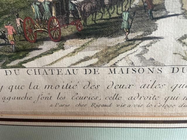 18th Century Optical View Of The Château De Maisons-photo-3