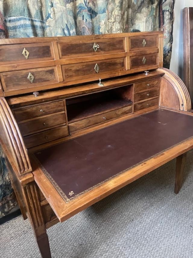 18th Century Louis XVI Period Walnut Cylinder Secretary-photo-3