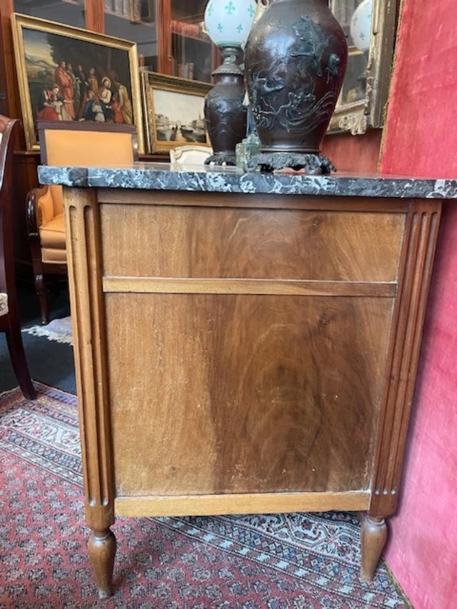 Commode 18 ème en noyer , époque Louis XVI-photo-5