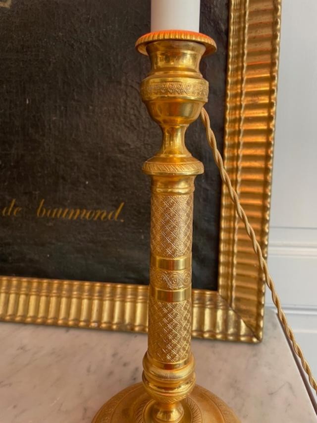 Early 19th Century Gilt Bronze Lamp Base