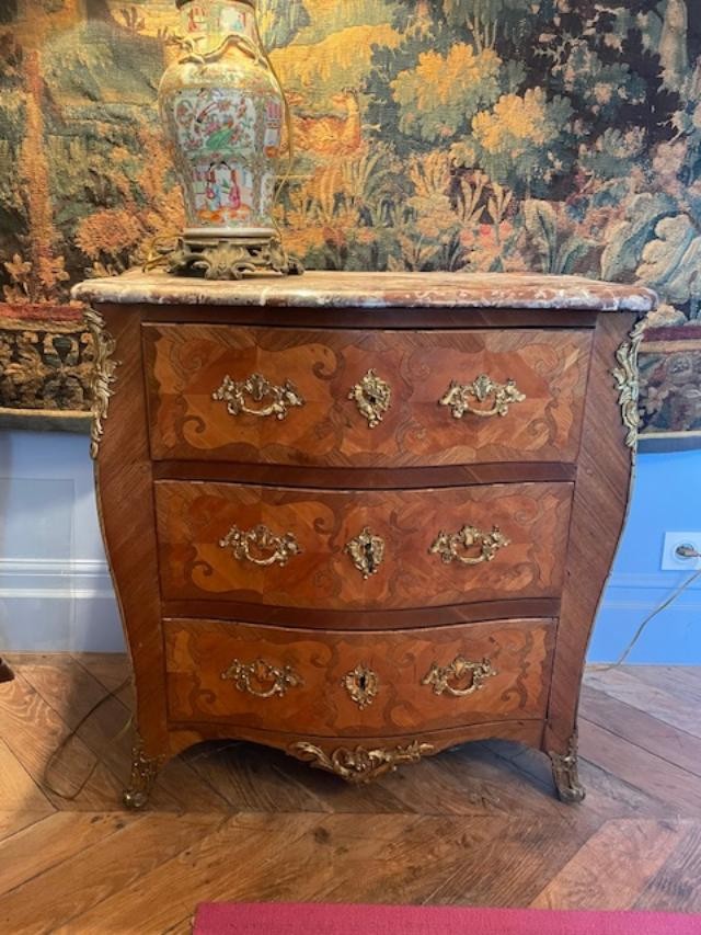 Commode 18 ème estampillée Jean-Charles SAUNIER époque Louis XV-photo-2