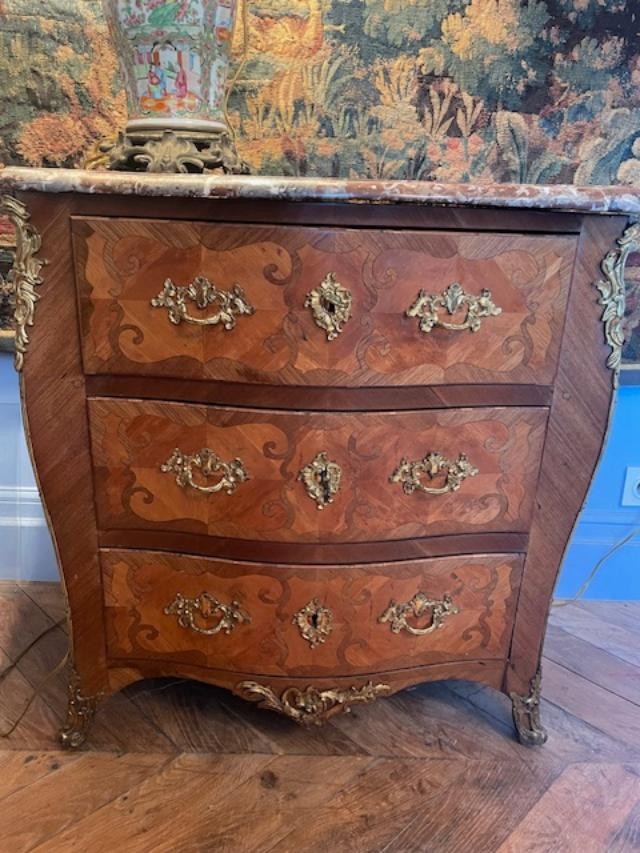 Commode 18 ème estampillée Jean-Charles SAUNIER époque Louis XV-photo-3