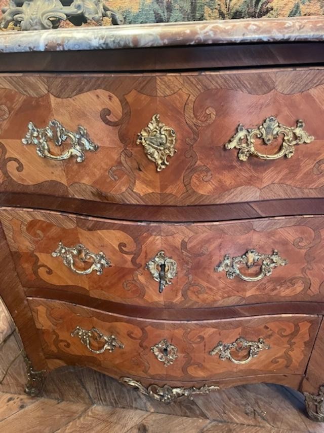 Commode 18 ème estampillée Jean-Charles SAUNIER époque Louis XV-photo-4