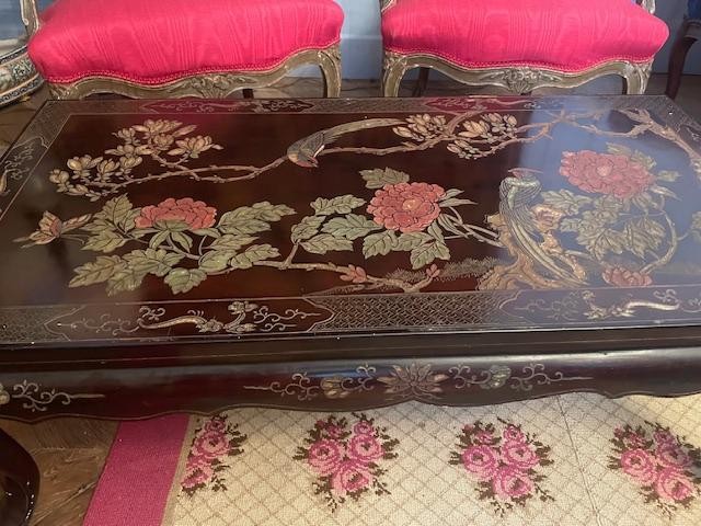 Coffee Table In Black Lacquered Wood, Early 20th Century China-photo-2