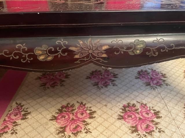Coffee Table In Black Lacquered Wood, Early 20th Century China-photo-4
