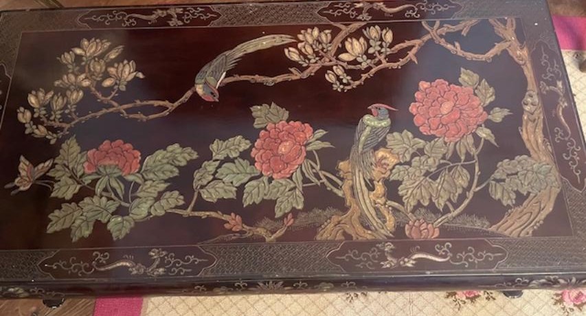 Coffee Table In Black Lacquered Wood, Early 20th Century China-photo-1
