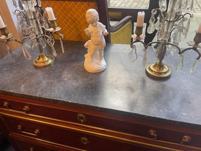 Commode 18 &egrave;me en acajou et placage d&#039;acajou d&#039;&eacute;poque Louis XVI-photo-3