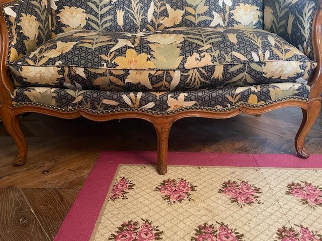 Rare petit canap&eacute; 18 &egrave;me d&#039;alc&ocirc;ve d&#039;&eacute;poque Louis XV-photo-3