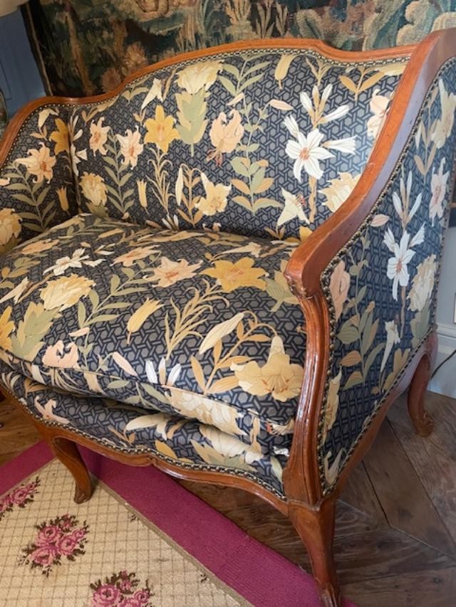 Rare petit canap&eacute; 18 &egrave;me d&#039;alc&ocirc;ve d&#039;&eacute;poque Louis XV-photo-4