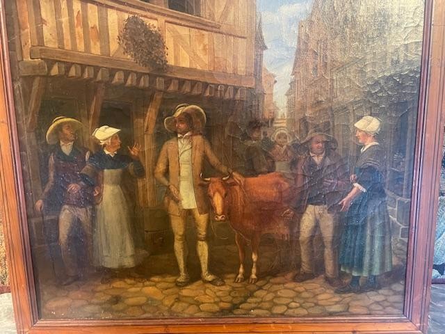 Ecole Française du 19 ème attibuée à Louis Caradec-photo-2