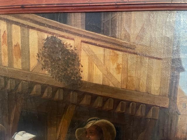 Ecole Française du 19 ème attibuée à Louis Caradec-photo-4