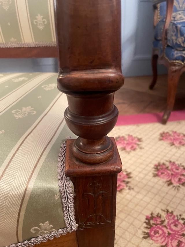 Paire de fauteuils en acajou début 19 ème-photo-1