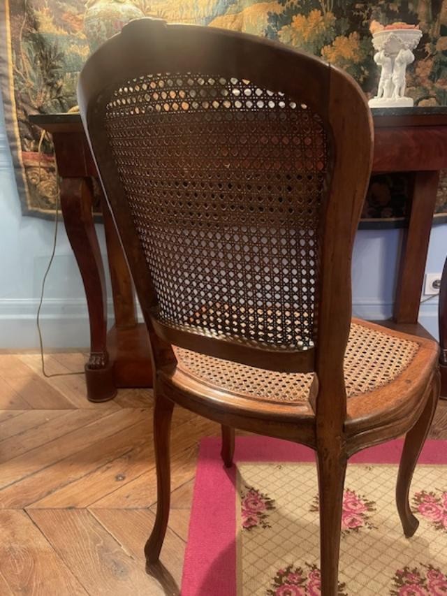 Set Of 6 18th-century Chairs In The Louis XV Style-photo-4