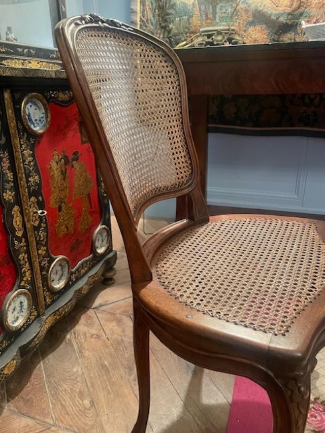 Set Of 6 18th-century Chairs In The Louis XV Style-photo-1