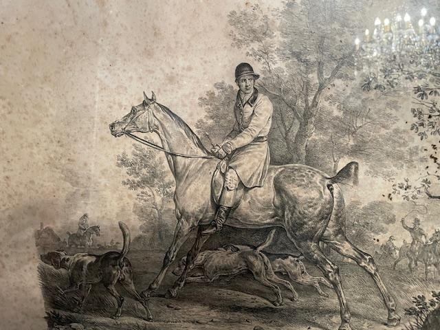 Paire de gravures de chasse d'après Carl Vernet-photo-2