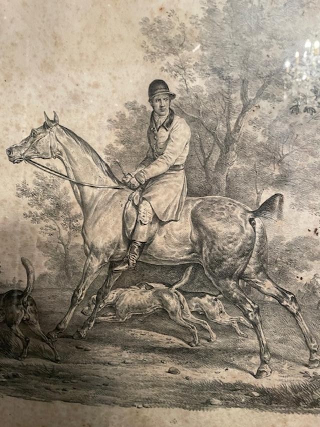 Paire de gravures de chasse d'après Carl Vernet-photo-3