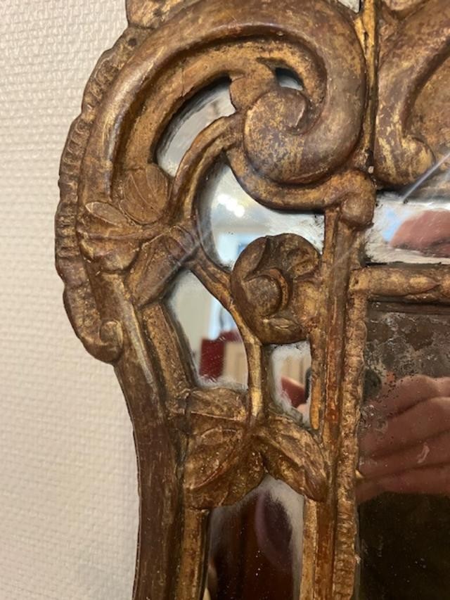 Carved Wooden Mirror From Beaucaire, Provence, 18th Century-photo-4