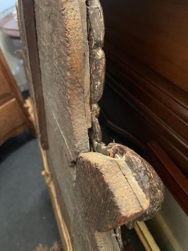 Carved Wooden Mirror From Beaucaire, Provence, 18th Century-photo-5