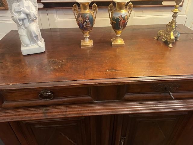 Buffet fin 17 ème en bois naturel-photo-3