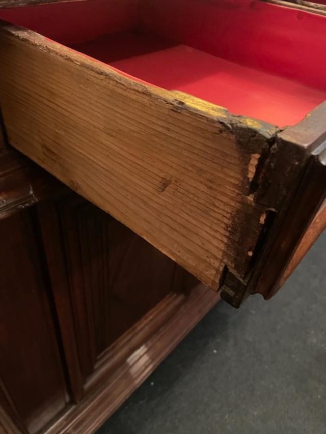 Buffet fin 17 ème en bois naturel-photo-3