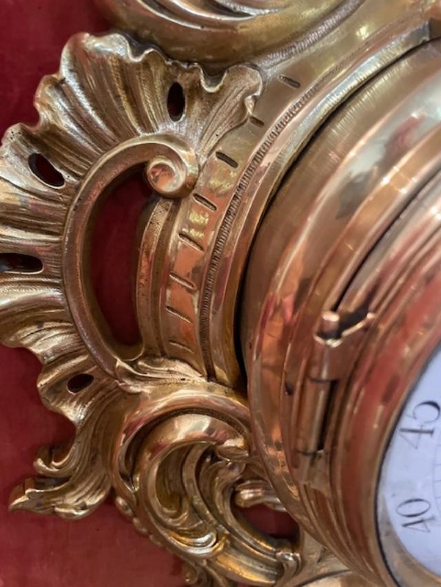 Rococo Cartel Clock In Chased And Gilded Bronze In The Louis XV Style-photo-2