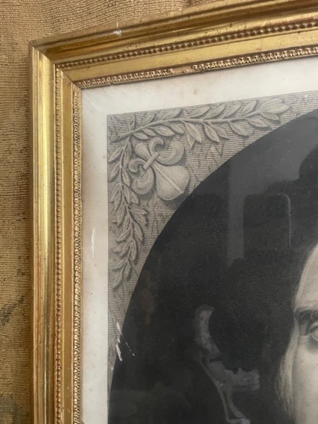 Grande lithographie représentant le Roi Louis XVIII-photo-4