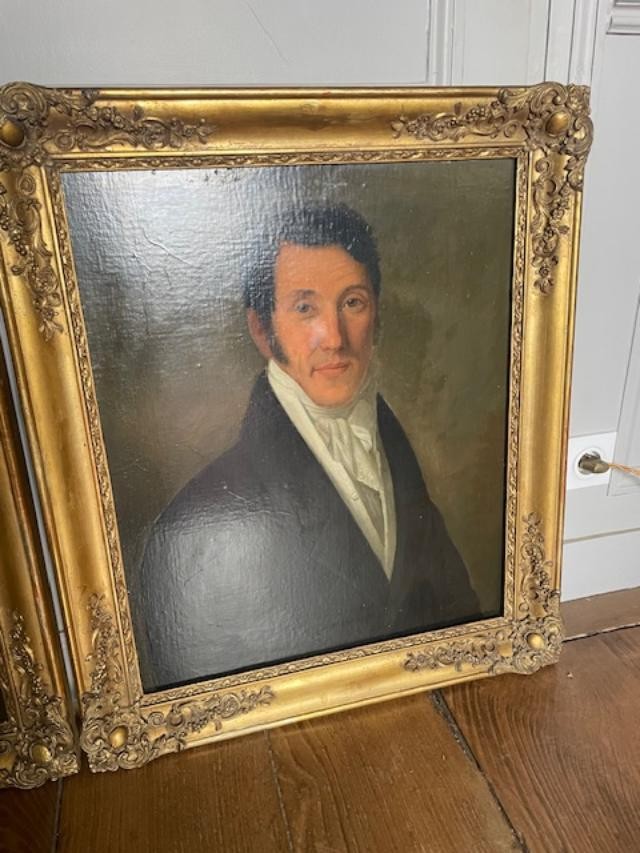 Pair Of Portraits Of A Couple From The Restoration Period.-photo-3