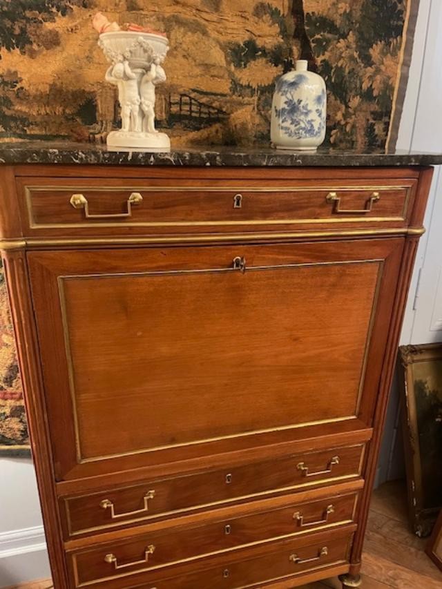 18th Century Mahogany Secretary Desk From The Louis XVI Period-photo-2