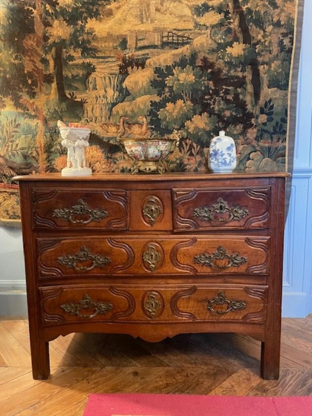18th Century Parisian Walnut Chest Of Drawers
