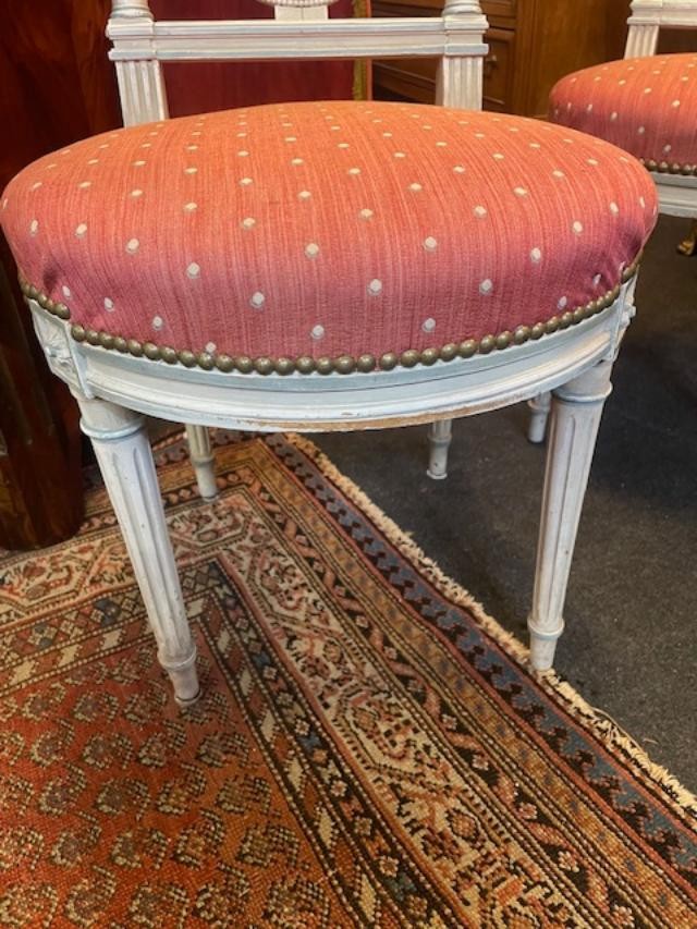 Pair Of Louis XVI Style Lyre Chairs-photo-3