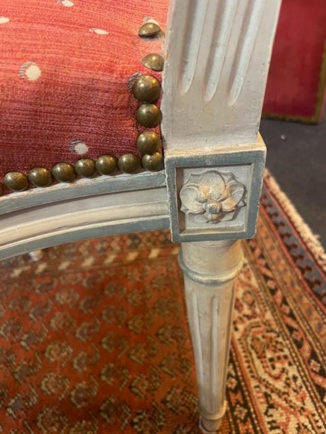 Pair Of Louis XVI Style Lyre Chairs-photo-3