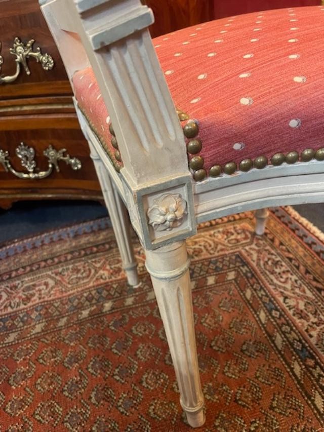 Pair Of Louis XVI Style Lyre Chairs-photo-6