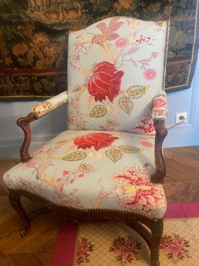 Regency Period Natural Wood Armchair-photo-2