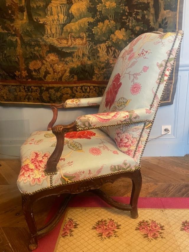 Regency Period Natural Wood Armchair-photo-3