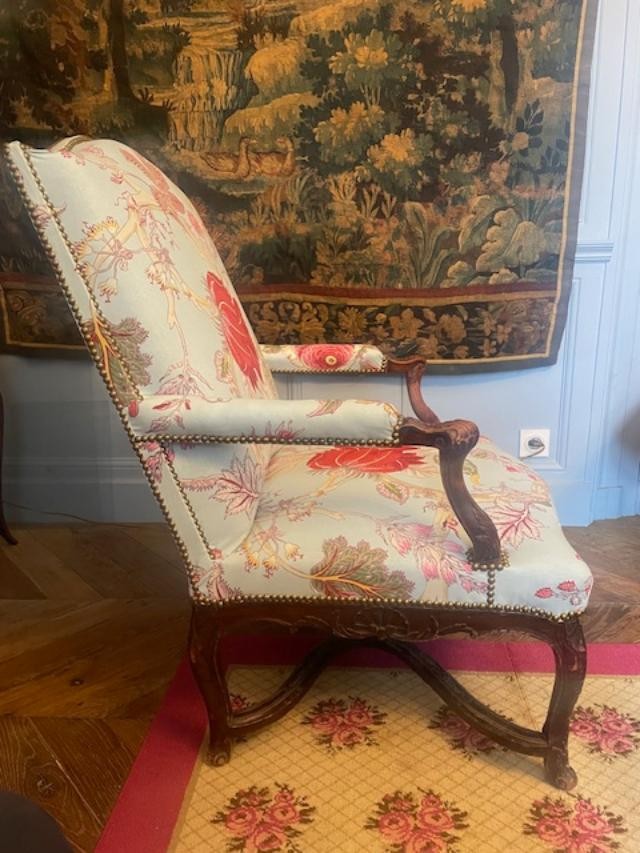 Regency Period Natural Wood Armchair-photo-2