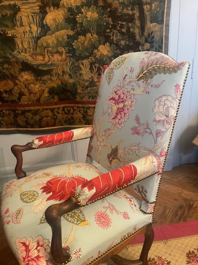 Regency Period Natural Wood Armchair-photo-1