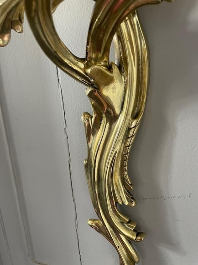 Grande paire d'appliques en bronze doré de style Louis XV-photo-4